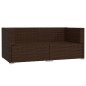 vidaXL Divano a 2 Posti con Cuscini in Polyrattan Marrone vidaXL Divano a 2 Posti con Cuscini in Polyrattan Marrone