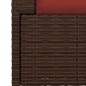 vidaXL Divano a 2 Posti con Cuscini in Polyrattan Marrone vidaXL Divano a 2 Posti con Cuscini in Polyrattan Marrone