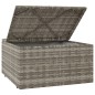vidaXL Poggiapiedi Giardino con Cuscino Grigio 55x55x30 cm Polyrattan vidaXL Poggiapiedi Giardino con Cuscino Grigio 55x55x30 cm Polyrattan