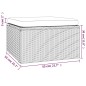 vidaXL Poggiapiedi Giardino con Cuscino Grigio 55x55x30 cm Polyrattan vidaXL Poggiapiedi Giardino con Cuscino Grigio 55x55x30 cm Polyrattan