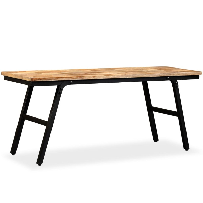 vidaXL Panca in Legno di Teak di Recupero e Acciaio 110x35x45 cm vidaXL Panca in Legno di Teak di Recupero e Acciaio 110x35x45 cm