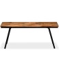 vidaXL Panca in Legno di Teak di Recupero e Acciaio 110x35x45 cm vidaXL Panca in Legno di Teak di Recupero e Acciaio 110x35x45 cm