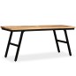 vidaXL Panca in Legno di Teak di Recupero e Acciaio 110x35x45 cm vidaXL Panca in Legno di Teak di Recupero e Acciaio 110x35x45 cm