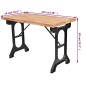 vidaXL Tavolo da Pranzo con Piano in Massello di Abete 122x65x82 cm vidaXL Tavolo da Pranzo con Piano in Massello di Abete 122x65x82 cm