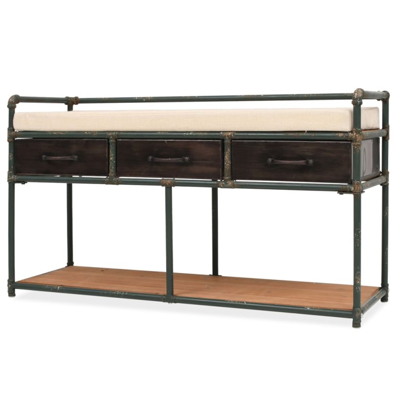 vidaXL Cassapanca con Cuscino 107,5x34,5x59 cm vidaXL Cassapanca con Cuscino 107,5x34,5x59 cm
