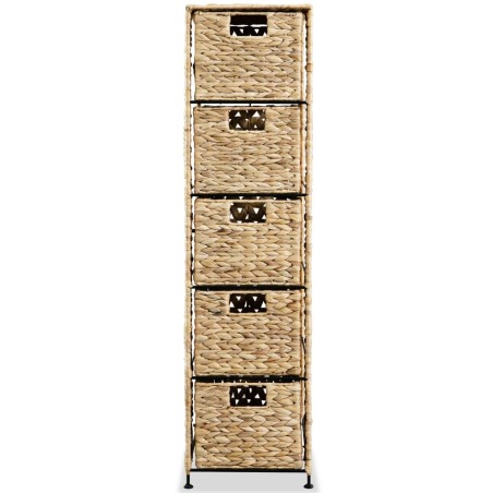 vidaXL Armadietto Portaoggetti 5 Cesti 25,5x37x100 cm Giacinto d'Acqua 