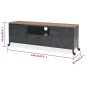 vidaXL Mobile Porta TV 120x30x43 cm Nero
