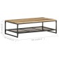 vidaXL Tavolino da Caffè 110x60x35 cm in Legno Massello di Recupero vidaXL Tavolino da Caffè 110x60x35 cm in Legno Massello di Recupero