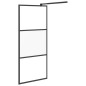 Parete Doccia Walk in 80x195 cm Vetro Semi Smerigliato ESG Nero Parete Doccia Walk in 80x195 cm Vetro Semi Smerigliato ESG Nero