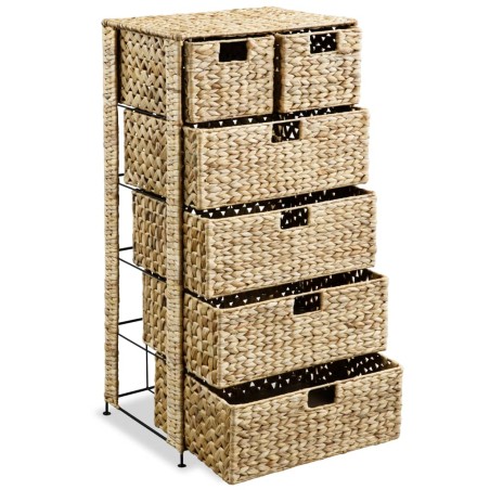 vidaXL Armadietto Portaoggetti 6 Cesti 47x37x100 cm Giacinto d'Acqua 