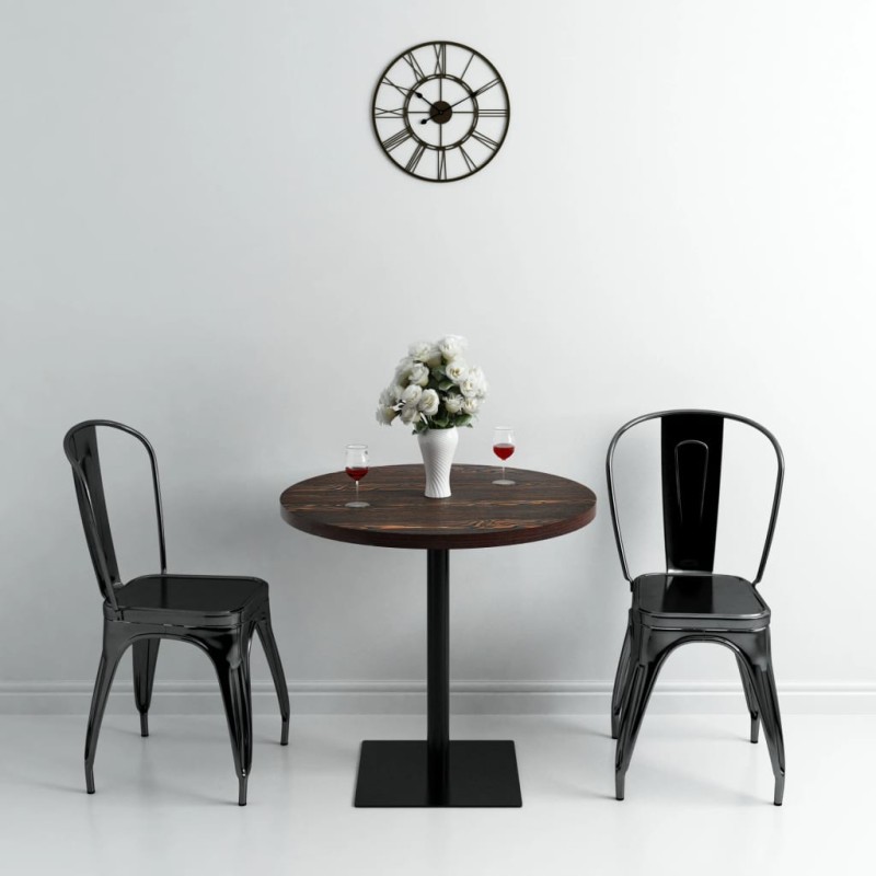 vidaXL Tavolo Bistrot in MDF e Acciaio Rotondo 80x75 cm Cenere Scura vidaXL Tavolo Bistrot in MDF e Acciaio Rotondo 80x75 cm Cenere Scura