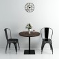 vidaXL Tavolo Bistrot in MDF e Acciaio Rotondo 80x75 cm Cenere Scura vidaXL Tavolo Bistrot in MDF e Acciaio Rotondo 80x75 cm Cenere Scura