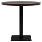 vidaXL Tavolo Bistrot in MDF e Acciaio Rotondo 80x75 cm Cenere Scura vidaXL Tavolo Bistrot in MDF e Acciaio Rotondo 80x75 cm Cenere Scura