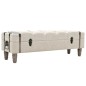 vidaXL Cassapanca in Legno Massello e Acciaio 111x34x37 cm