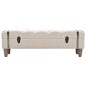 vidaXL Cassapanca in Legno Massello e Acciaio 111x34x37 cm