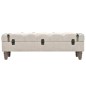 vidaXL Cassapanca in Legno Massello e Acciaio 111x34x37 cm