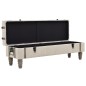 vidaXL Cassapanca in Legno Massello e Acciaio 111x34x37 cm