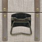vidaXL Cassapanca in Legno Massello e Acciaio 111x34x37 cm