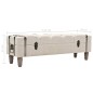vidaXL Cassapanca in Legno Massello e Acciaio 111x34x37 cm