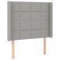 Testiera ad Orecchio Grigio Chiaro 93x16x118/128 cm in Tessuto Testiera ad Orecchio Grigio Chiaro 93x16x118/128 cm in Tessuto