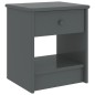vidaXL Comodino Grigio Scuro 35x30x40 cm in Legno Massello di Pino vidaXL Comodino Grigio Scuro 35x30x40 cm in Legno Massello di Pino