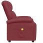 vidaXL Poltrona Massaggiante Rosso Vino in Similpelle