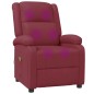 vidaXL Poltrona Massaggiante Rosso Vino in Similpelle