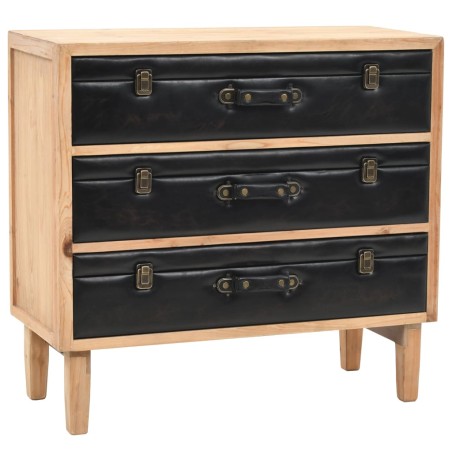 vidaXL Cassettiera in Legno Massello di Abete  80x36x75 cm