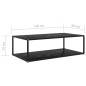 vidaXL Tavolino da Salotto Nero 120x60x35 cm in Vetro Temperato vidaXL Tavolino da Salotto Nero 120x60x35 cm in Vetro Temperato