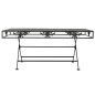 vidaXL Tavolino da Caffè Pieghevole Vintage Metallo 100x50x45 cm Nero vidaXL Tavolino da Caffè Pieghevole Vintage Metallo 100x50x45 cm Nero