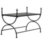 vidaXL Panca Stile Vintage in Metallo 83x42x55 cm Nero vidaXL Panca Stile Vintage in Metallo 83x42x55 cm Nero
