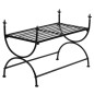 vidaXL Panca Stile Vintage in Metallo 83x42x55 cm Nero vidaXL Panca Stile Vintage in Metallo 83x42x55 cm Nero