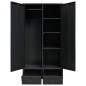 vidaXL Armadio in Metallo in Stile Industriale 90x40x180 cm Nero