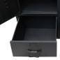 vidaXL Armadio in Metallo in Stile Industriale 90x40x180 cm Nero