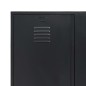 vidaXL Armadio in Metallo in Stile Industriale 90x40x180 cm Nero