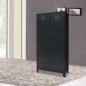 vidaXL Armadio in Metallo in Stile Industriale 90x40x180 cm Nero