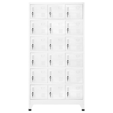 vidaXL Armadietto a Chiave a 18 Scomparti in Metallo 90x40x180 cm 