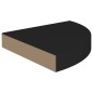 vidaXL Scaffale Angolare a Parete Nero 25x25x3,8 cm in MDF vidaXL Scaffale Angolare a Parete Nero 25x25x3,8 cm in MDF
