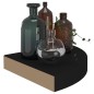 vidaXL Scaffale Angolare a Parete Nero 25x25x3,8 cm in MDF vidaXL Scaffale Angolare a Parete Nero 25x25x3,8 cm in MDF