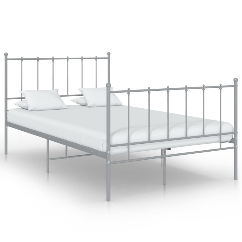 vidaXL Giroletto Grigio in Metallo 120x200 cm vidaXL Giroletto Grigio in Metallo 120x200 cm