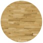 vidaXL Piano del Tavolo Legno Massello di Rovere Circolare 44mm 800mm vidaXL Piano del Tavolo Legno Massello di Rovere Circolare 44mm 800mm