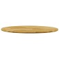 vidaXL Piano del Tavolo Legno Massello di Rovere Circolare 23mm 600mm 
