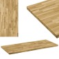 vidaXL Piano del Tavolo Massello di Rovere Rettangolare 44mm 120x60 cm