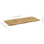 vidaXL Piano del Tavolo Massello di Rovere Rettangolare 44mm 120x60 cm