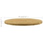 vidaXL Piano del Tavolo Legno Massello di Rovere Circolare 44mm 700mm vidaXL Piano del Tavolo Legno Massello di Rovere Circolare 44mm 700mm