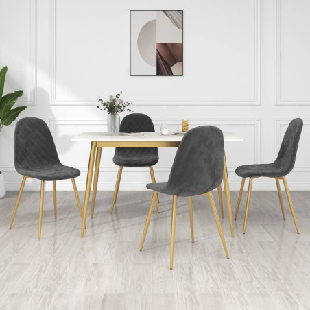 vidaXL Sedie da Pranzo 2 pz Grigio Scuro in Velluto