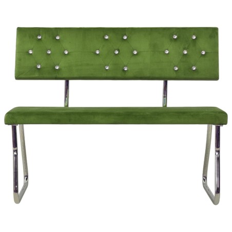 vidaXL Panca 110 cm in Velluto Verde Chiaro