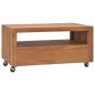 vidaXL Mobile Porta TV con Ruote 80x50x42 cm in Legno Massello di Teak vidaXL Mobile Porta TV con Ruote 80x50x42 cm in Legno Massello di Teak