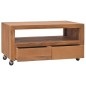 vidaXL Mobile Porta TV con Ruote 80x50x42 cm in Legno Massello di Teak vidaXL Mobile Porta TV con Ruote 80x50x42 cm in Legno Massello di Teak