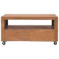vidaXL Mobile Porta TV con Ruote 80x50x42 cm in Legno Massello di Teak vidaXL Mobile Porta TV con Ruote 80x50x42 cm in Legno Massello di Teak